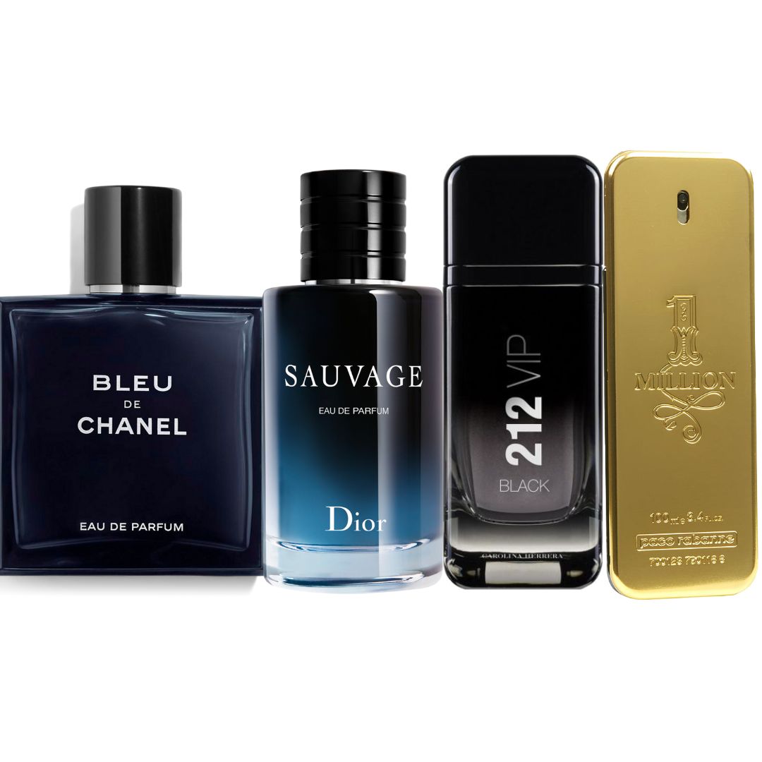 Super Combo Perfumes Premium (1 MILLION+ DIOR SAUVAGE+BLEU DE CHANEL+212 VIP BLACK)