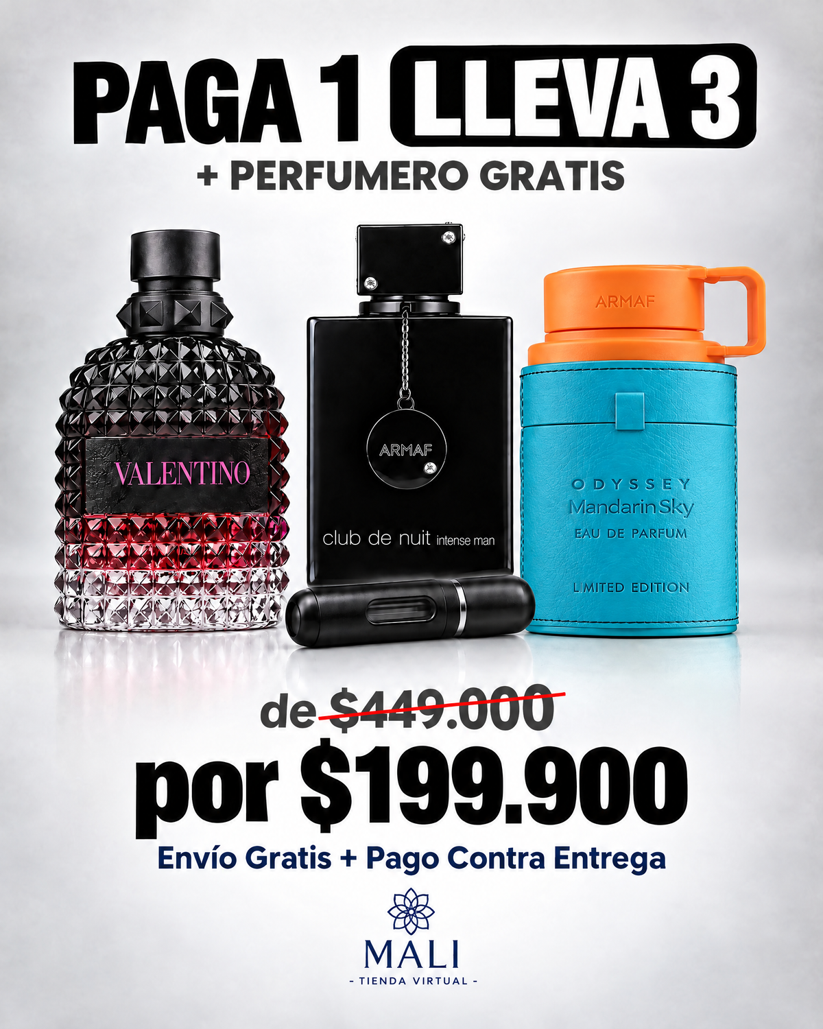 COMBO LUXE MANDARIN SKY + VALENTINO INTENSE + CLUB DE NUIT + Regalo